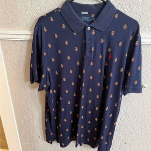 Polo by Ralph Lauren Dark Blue Polo with Gold Accents